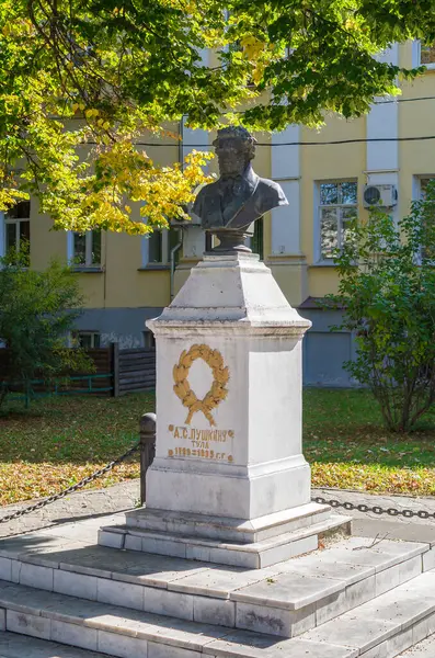 Tula Monument Voor Pushkin Rusland Augustus 2019 — Stockfoto