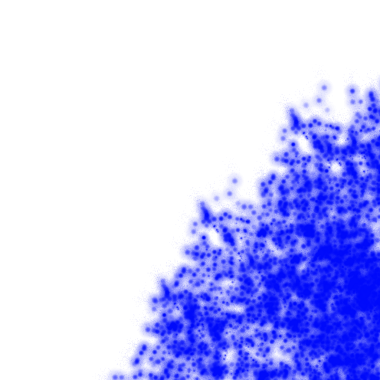 Vibrant blue paint splashing across canvas