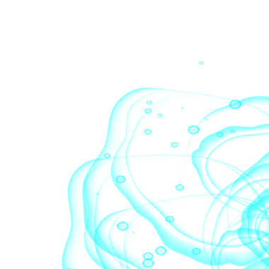 Glowing blue abstract swirling shapes