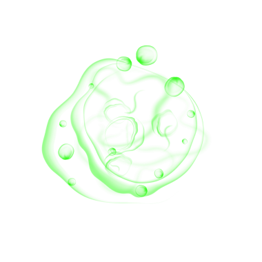 Drawing of green abstract shape