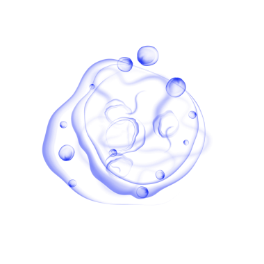 Drawing of abstract blue shape