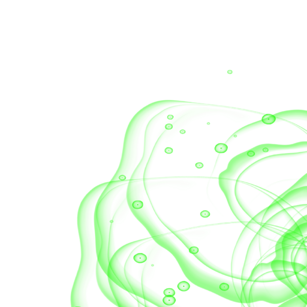 Swirling green abstract shapes and lines