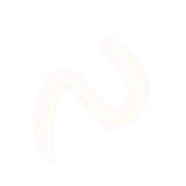 Curvy line made of simple white glitter strokes