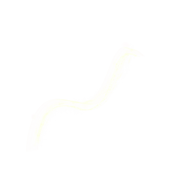 Bold wavy stroke crafted from white glitter