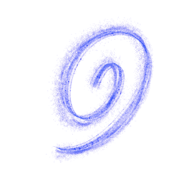 Swirling blue paint creating abstract design