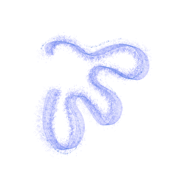 Flowing blue abstract shape design