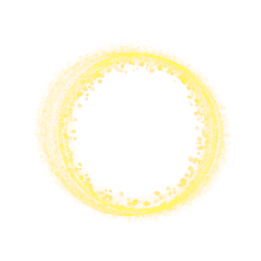 Creative textured round frame design made with yellow glitter