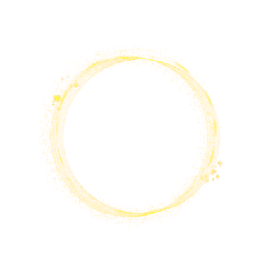 Creative textured round frame design made with yellow glitter