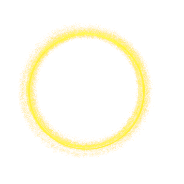 Creative textured round frame design made with yellow glitter