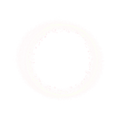 Bold round frame crafted from brushstrokes of white glitter