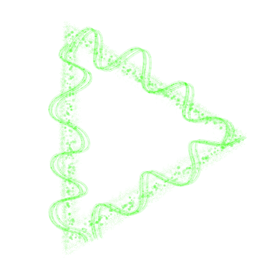 Glowing green play button icon