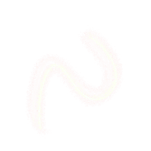 Curvy line made of simple white glitter strokes