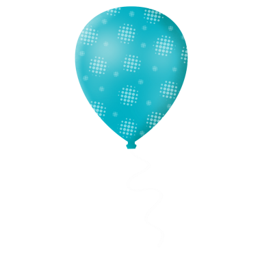 Colorful balloon floating in air