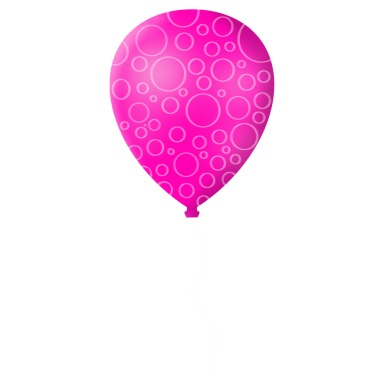 Colorful pink balloon floating gently