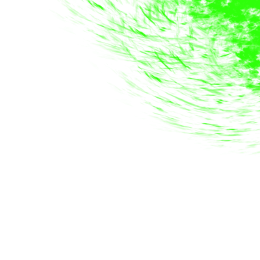 Green handcrafted abstract edge formed with expressive paint