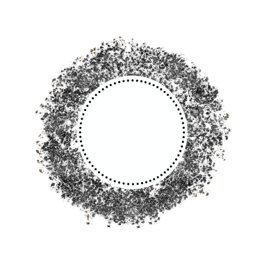 Circular design with dotted border