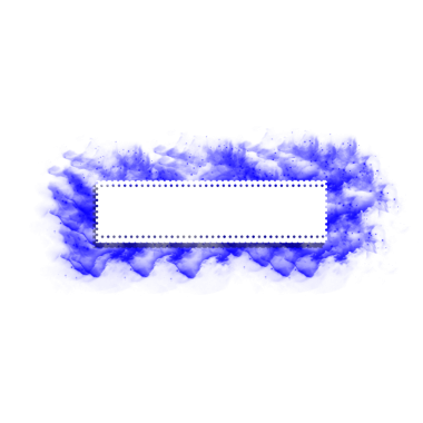 Blue rectangular shape with white center