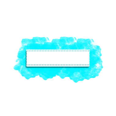 Blank white label on blue background