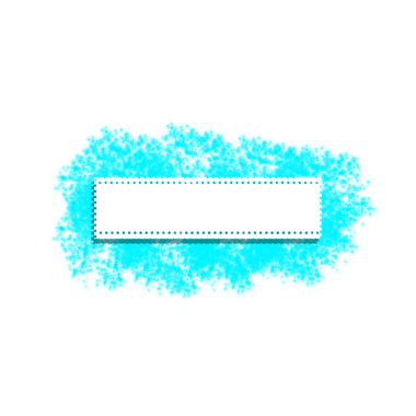 Blank white label on blue background