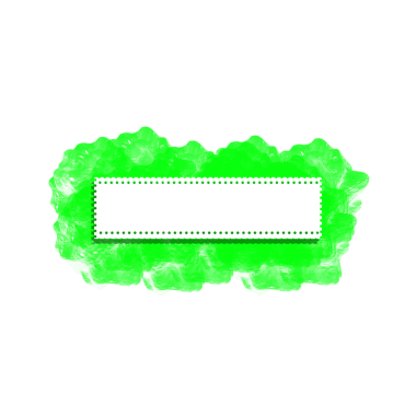 Blank white label on bright green background
