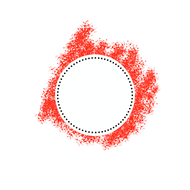 Red Splatter Splash Brush Label On Transparent Background
