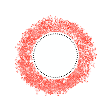 Red Splatter Splash Brush Label On Transparent Background