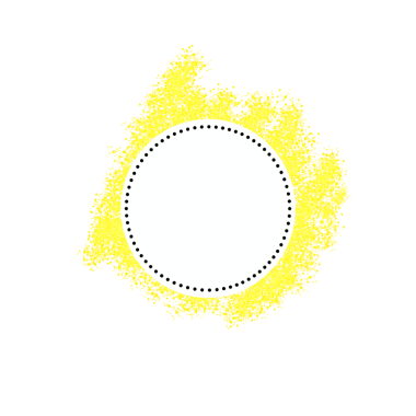 Yellow Splatter Splash Brush Label On Transparent Background