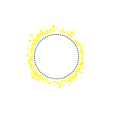 Yellow Splatter Splash Brush Label On Transparent Background