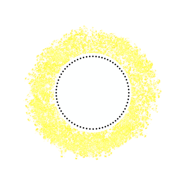 Yellow Splatter Splash Brush Label On Transparent Background