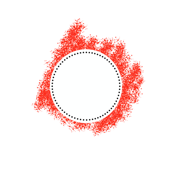 Red Splatter Splash Brush Label On Transparent Background