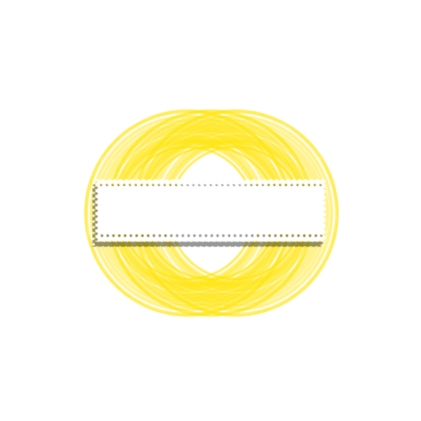 Yellow Radial Frame Tag Label On Transparent Background