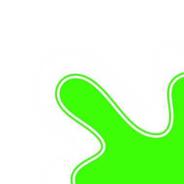 Abstract Green Blob With Line