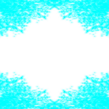 Soyut Cyan Fırça Çerçeve Kenarlığı şeffaf arkaplanda izole edildi