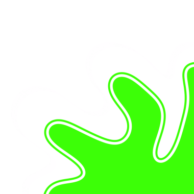 Abstract Green Blob With Line