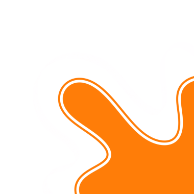 Abstract Orange Blob With Line