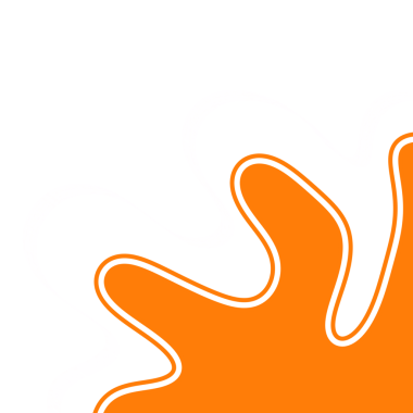 Abstract Orange Blob With Line