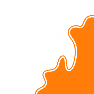 Abstract Orange Blob With Line