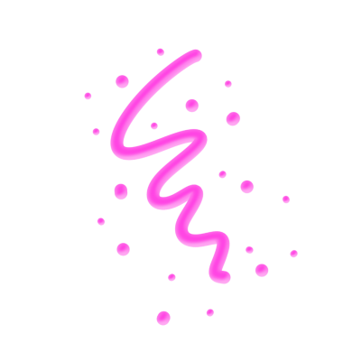 Abstract Pink Line Art Ornament 