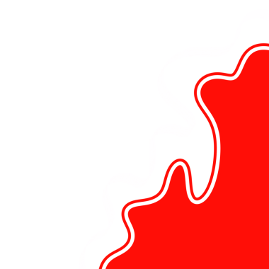 Abstract Red Blob With Line