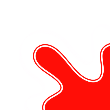 Abstract Red Blob With Line