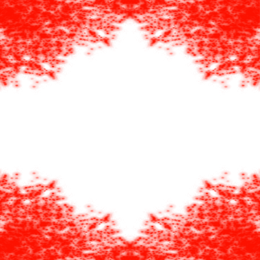 Soyut Kırmızı Fırça Çerçeve Kenarlığı şeffaf arkaplanda izole edildi