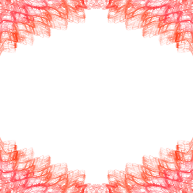 Soyut Kırmızı Fırça Çerçeve Kenarlığı şeffaf arkaplanda izole edildi