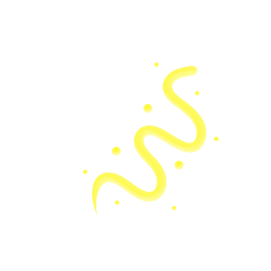 Abstract Yellow Line Artistic Ornament