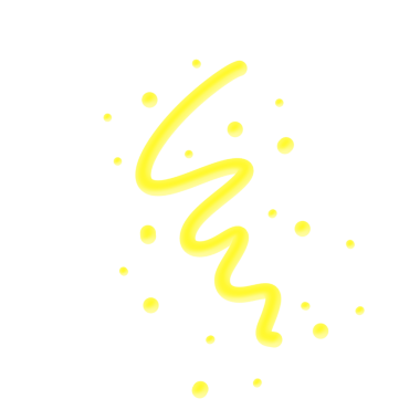 Abstract Yellow Line Artistic Ornament