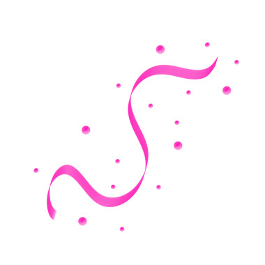 Pembe Kurdele Sanatı şeffaf arkaplanda izole edildi