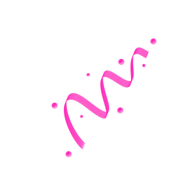 Pembe Kurdele Sanatı şeffaf arkaplanda izole edildi