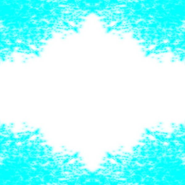 Soyut Cyan Fırça Çerçeve Kenarlığı şeffaf arkaplanda izole edildi