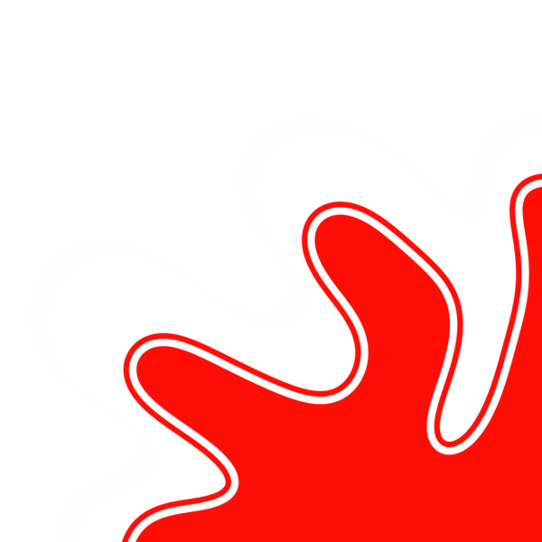 Abstract Red Blob With Line