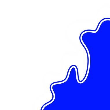 Abstract Blue Blob With Line, simple design
