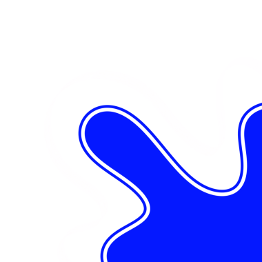 Abstract Blue Blob With Line, simple design